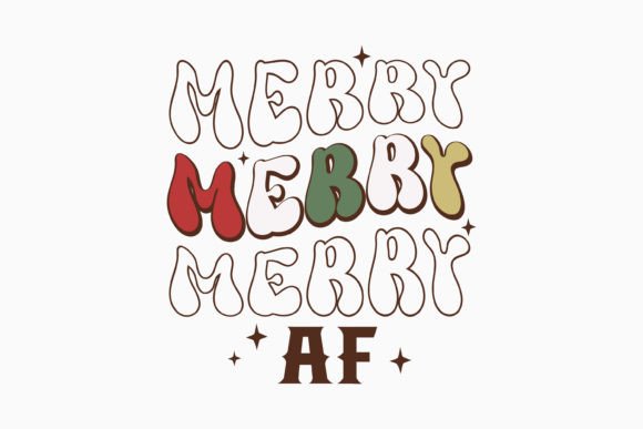 Merry AF Retro Christmas Svg Design Review