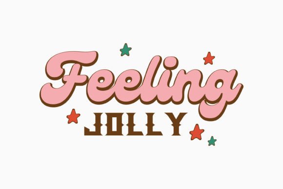 Retro Christmas Quote Svg Feeling Jolly Review