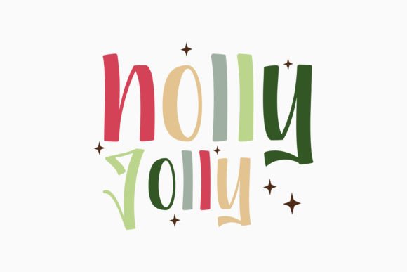 Retro Christmas Quote SVG Holly Jolly Review