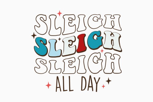 Retro Christmas Quote SVG Sleigh All Day Review
