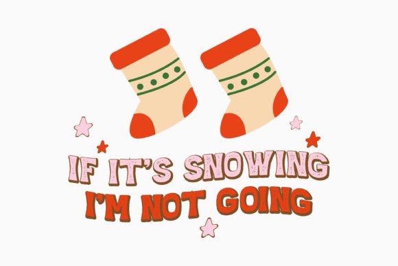 Retro Christmas Snow Quote SVG for Embroidery Projects