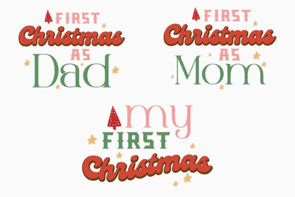 Retro First Christmas Family SVG Design Review